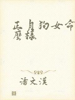 正月狗女命运怎么样