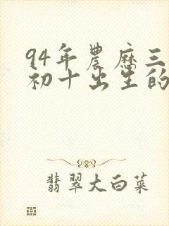 94年农历三月初十出生的女人命运如何?