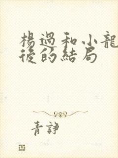 杨过和小龙女最后的结局