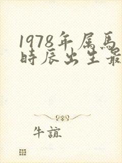 1978年属马时辰出生最好