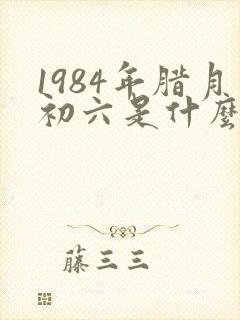 1984年腊月初六是什么命