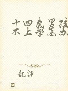 十四岁男孩叛逆不上学怎办