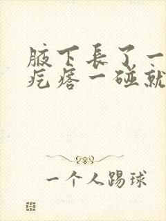 腋下长了一个小疙瘩一碰就疼