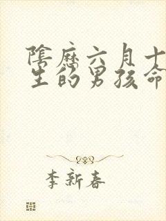 阴历六月十五出生的男孩命运