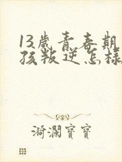 13岁青春期男孩叛逆怎样引导