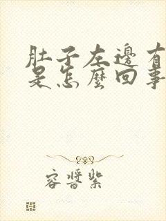 肚子左边有点痛是怎么回事