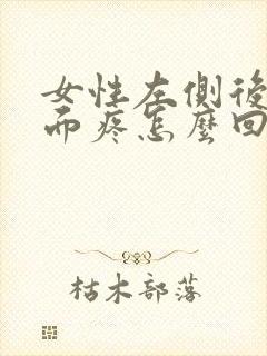 女性左侧后腰里面疼怎么回事