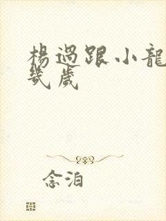 杨过跟小龙女差几岁封面