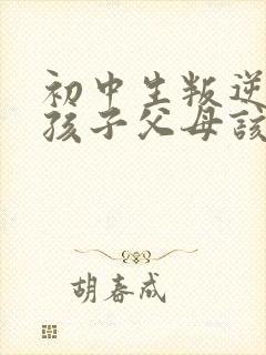 初中生叛逆期的孩子父母该怎么沟通