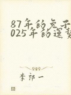 87年的兔子2025年的运势封面