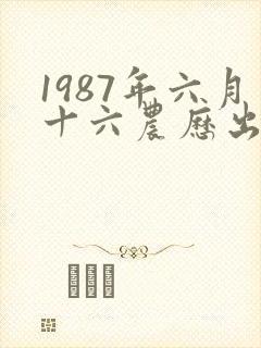 1987年六月十六农历出生的命运如何