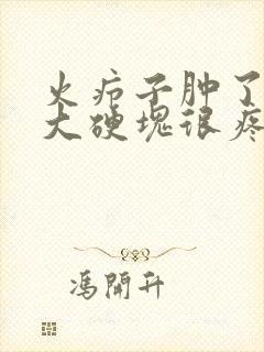 火疖子肿了特别大硬块很疼怎么办