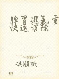 脾胃湿气重怎么快速消除