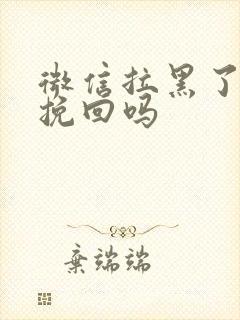 微信拉黑了还能挽回吗封面