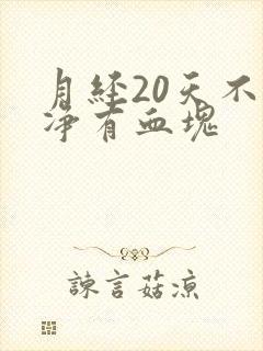 月经20天不干净有血块