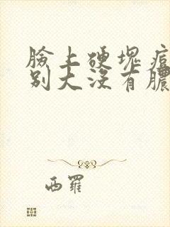 脸上硬块痘痘特别大没有脓