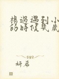 杨过遇到小龙女的时候几岁