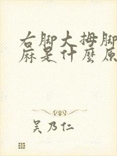 右脚大拇脚趾头麻是什么原因封面