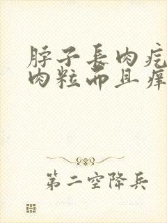 脖子长肉疙瘩小肉粒而且痒