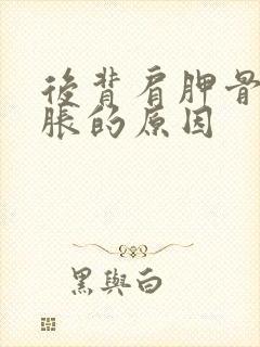 后背肩胛骨缝酸胀的原因封面