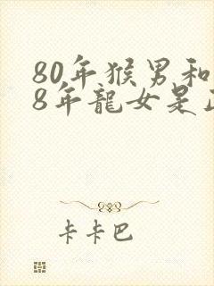 80年猴男和88年龙女是正缘吗封面