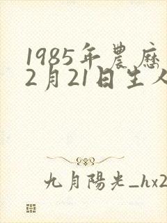1985年农历2月21日生人的命运