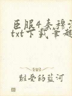 臣服4秦穆沈流txt下载笔趣阁