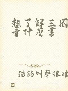 想了解三国历史看什么书