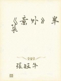 《意外》半截白菜封面