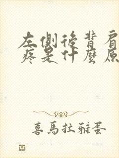 左侧后背肩胛骨疼是什么原因封面