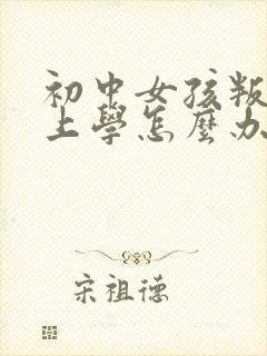 初中女孩叛逆不上学怎么办封面