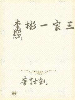 李彬一家三口近照封面