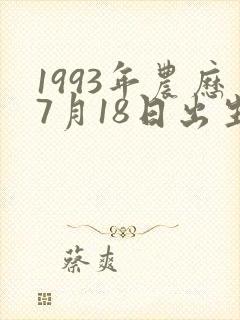 1993年农历7月18日出生人命运