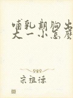 哺乳期胸出现一大一小怎么办呢封面