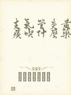 支气管炎黄色的痰吃什么药