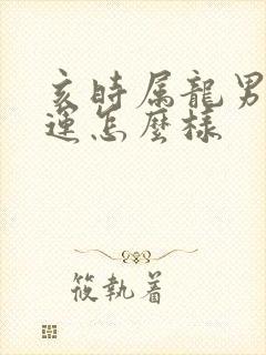 亥时属龙男孩命运怎么样