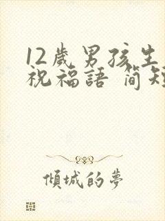 12岁男孩生日祝福语 简短独特