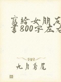 写给女朋友的情书800字左右封面