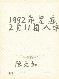 1992年农历2月11日八字命格