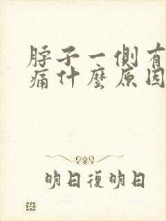 脖子一侧有点肿痛什么原因