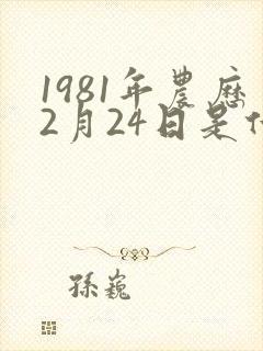 1981年农历2月24日是什么命封面