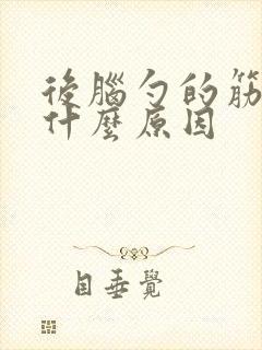 后脑勺的筋疼是什么原因