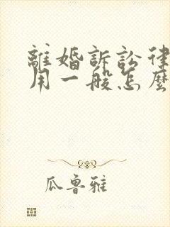 离婚诉讼律师费用一般怎么收费