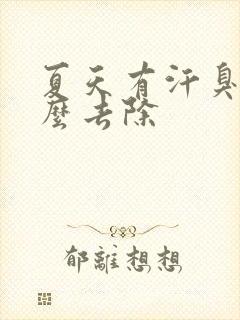 夏天有汗臭味怎么去除