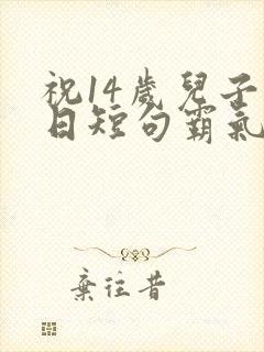 祝14岁儿子生日短句霸气封面