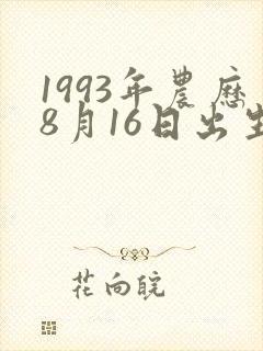 1993年农历8月16日出生是什么命