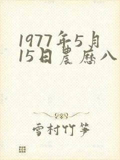1977年5月15日农历八字