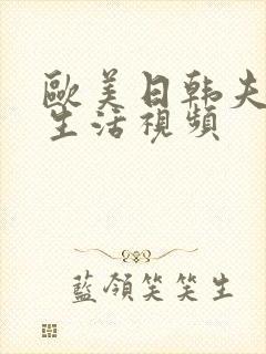 欧美日韩夫妻性生活视频封面