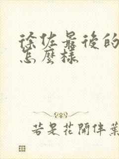 徐佐最后的结局怎么样封面