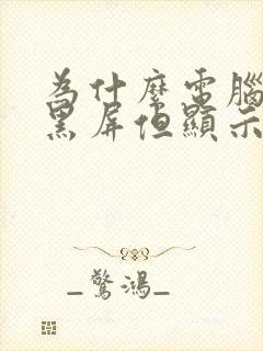 为什么电脑打开黑屏但显示鼠标